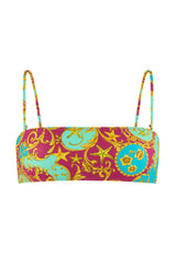 CLEO Opus Print - 90's Tube Bandeau Bikini Top