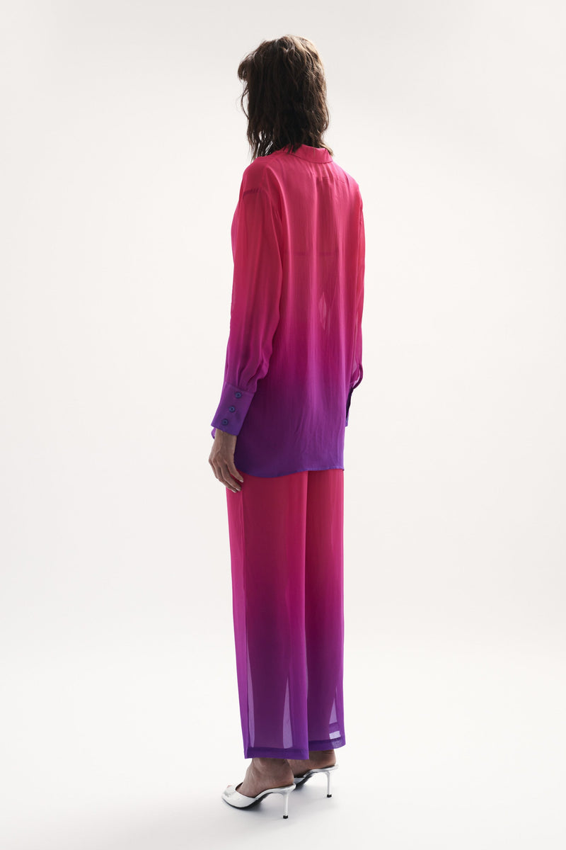 back full view womens resort wear designed as high quality resort wear from sommer swim swimwear australia - havana berry crush is a pink and purple gradient shirt