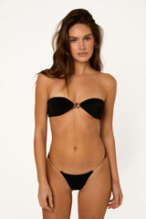 ATLAS Nero Matte - Bandeau Bikini Top