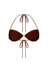 AURELIA Chocolate Fondant - Halter Neck Bikini Top