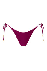 EBONI Plum Caspia - Tie Side Bikini Bottoms