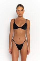 Jane Nero thong bikini bottom – front view