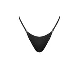 Close-up of Jane Nero bikini fabric and gold ring detail