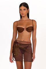 ORLA - Beaded Mini Wrap Skirt