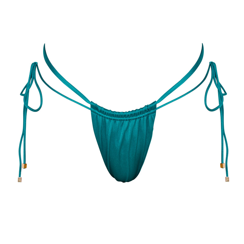 FARRAH Blue Fondale - Tie Side Bikini Bottoms