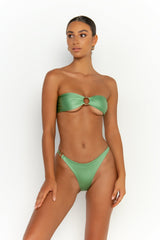front view womens swimwear designed as high quality bikini from sommer swim swimwear australia - gigi maltese is an mint green bikini with cheeky bikini bottom