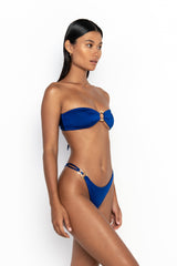 side view womens swimwear designed as high quality bikini from sommer swim swimwear australia - gigi olympus is a royal blue bikini with cheeky bikini bottom